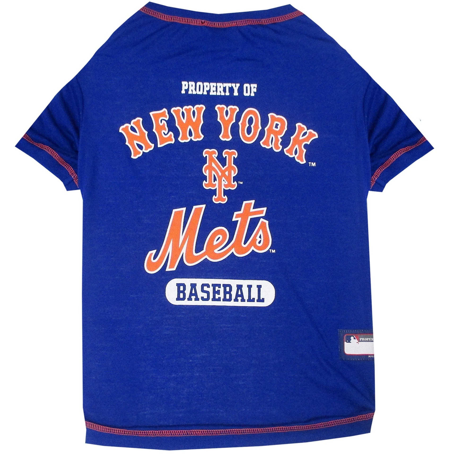 slide 1 of 1, Pets First New York Mets T-Shirt, MED