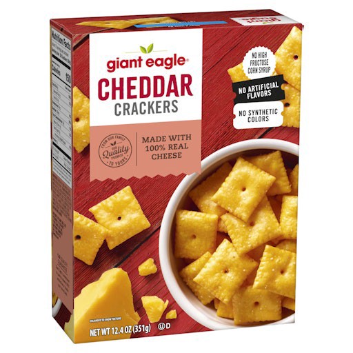 slide 1 of 1, Giant Eagle Cheddar Crackers, 12.4 oz