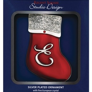 slide 1 of 1, Regent Square Studio Design Silver Plated Ornament With Fine European Crystal, 1 ct