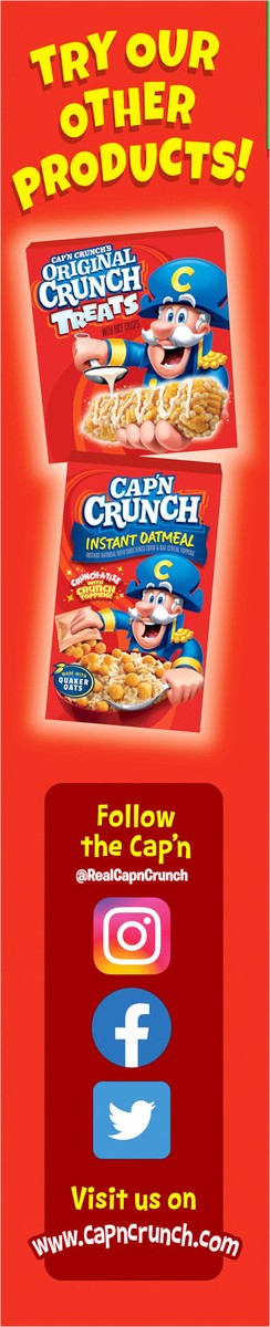 slide 8 of 8, Cap'n Crunch Sweetened Corn & Oat Cereal, Giant Size, 25.7 oz