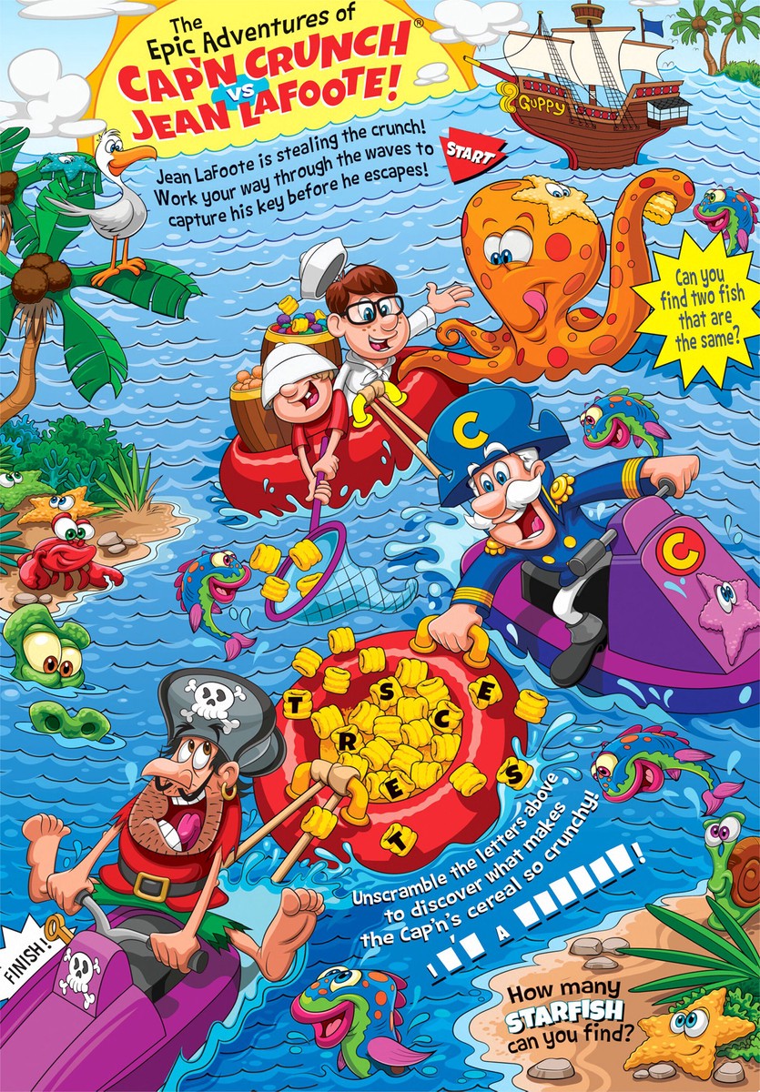 slide 7 of 8, Cap'n Crunch Sweetened Corn & Oat Cereal, Giant Size, 25.7 oz