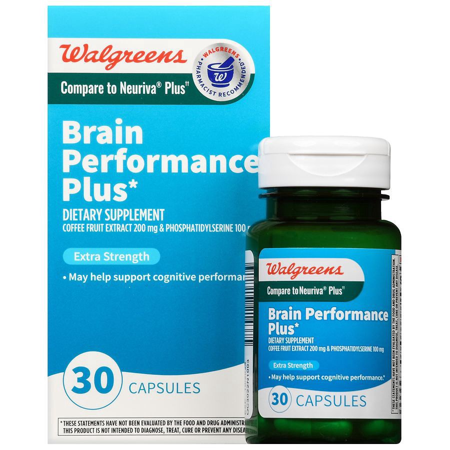slide 1 of 5, Walgreens Brain Performance Plus, Extra Strength, 30 ct