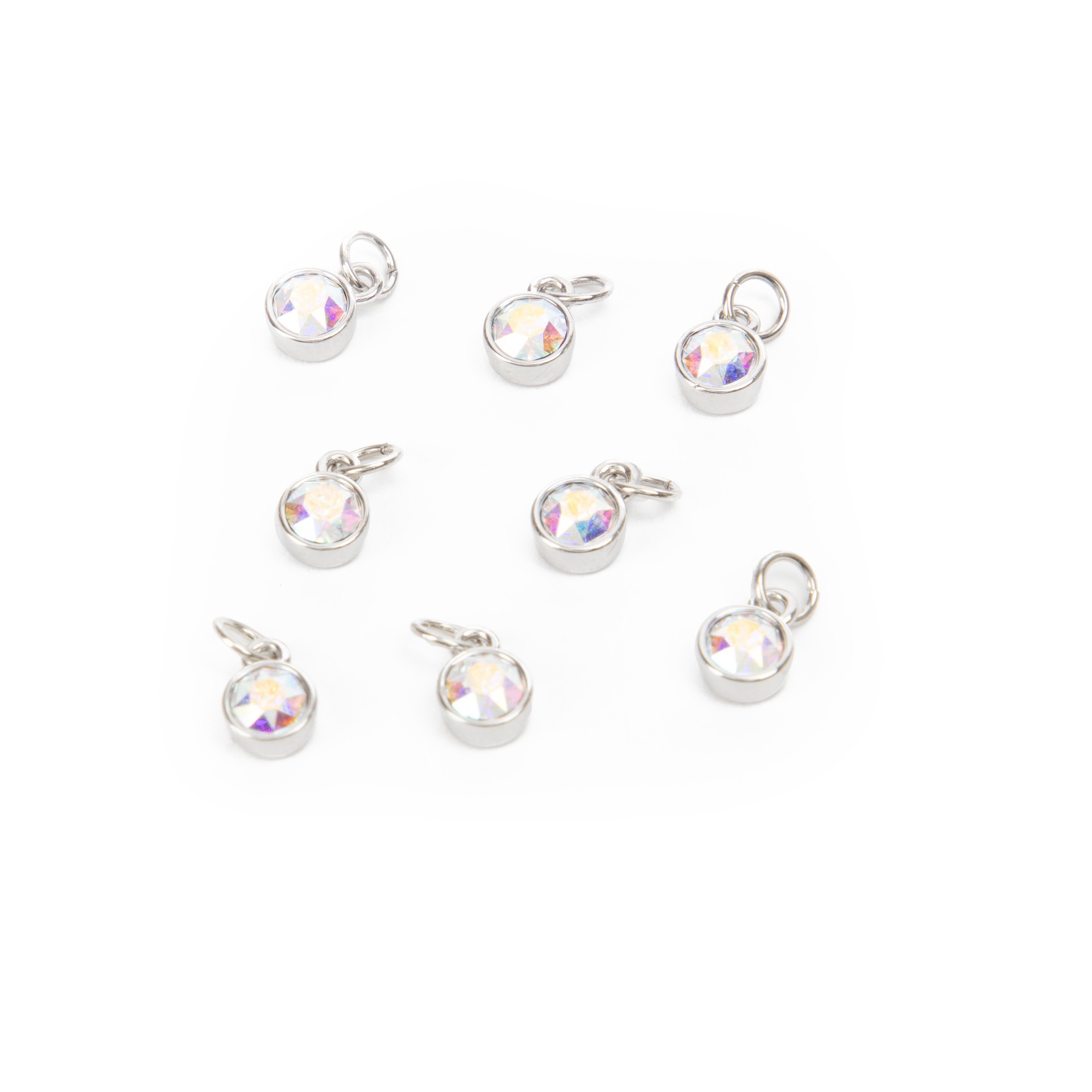 slide 3 of 6, Ab Austrian Crystal Charms By Bead Landing, 1mm x 5mm