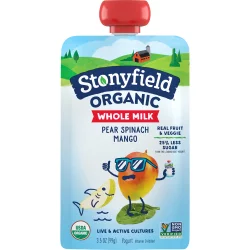 Stonyfield Organic Pear Spinach Mango Whole Milk Yogurt
