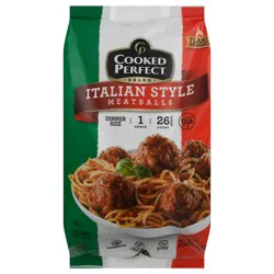 Cooked Perfect Italian Style Meatballs 26 oz. Bag