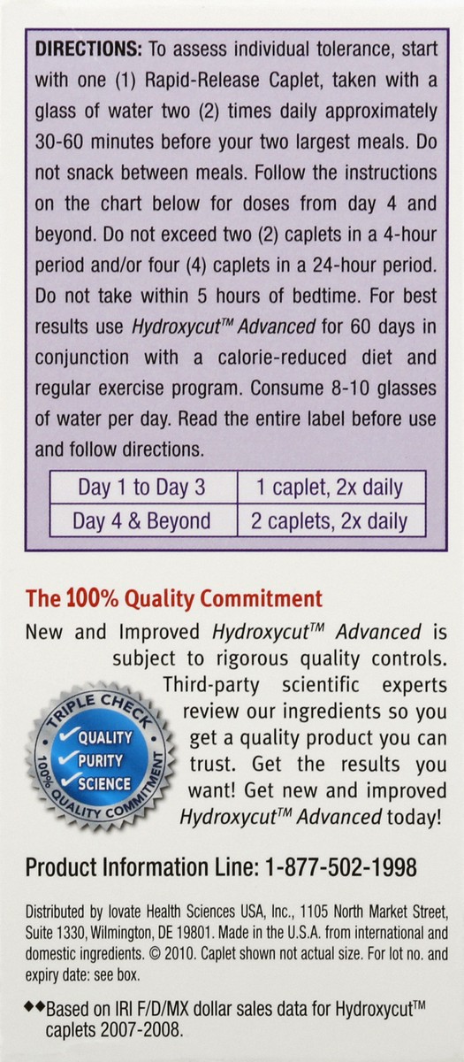 slide 6 of 6, Hydroxycut Rapid Release Caplets, 72 ct