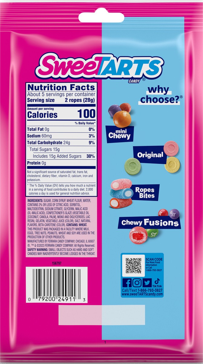 slide 5 of 15, Sweetarts Soft & Chewy Ropes Cherry Punch Flavor, 5 oz