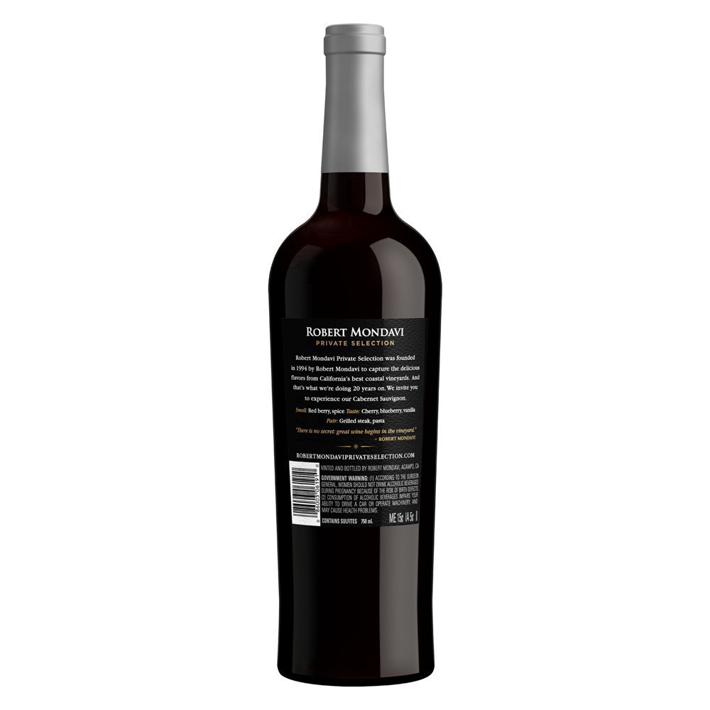 slide 18 of 27, Robert Mondavi Private Selection Cabernet Sauvignon Red Wine, 750 ml