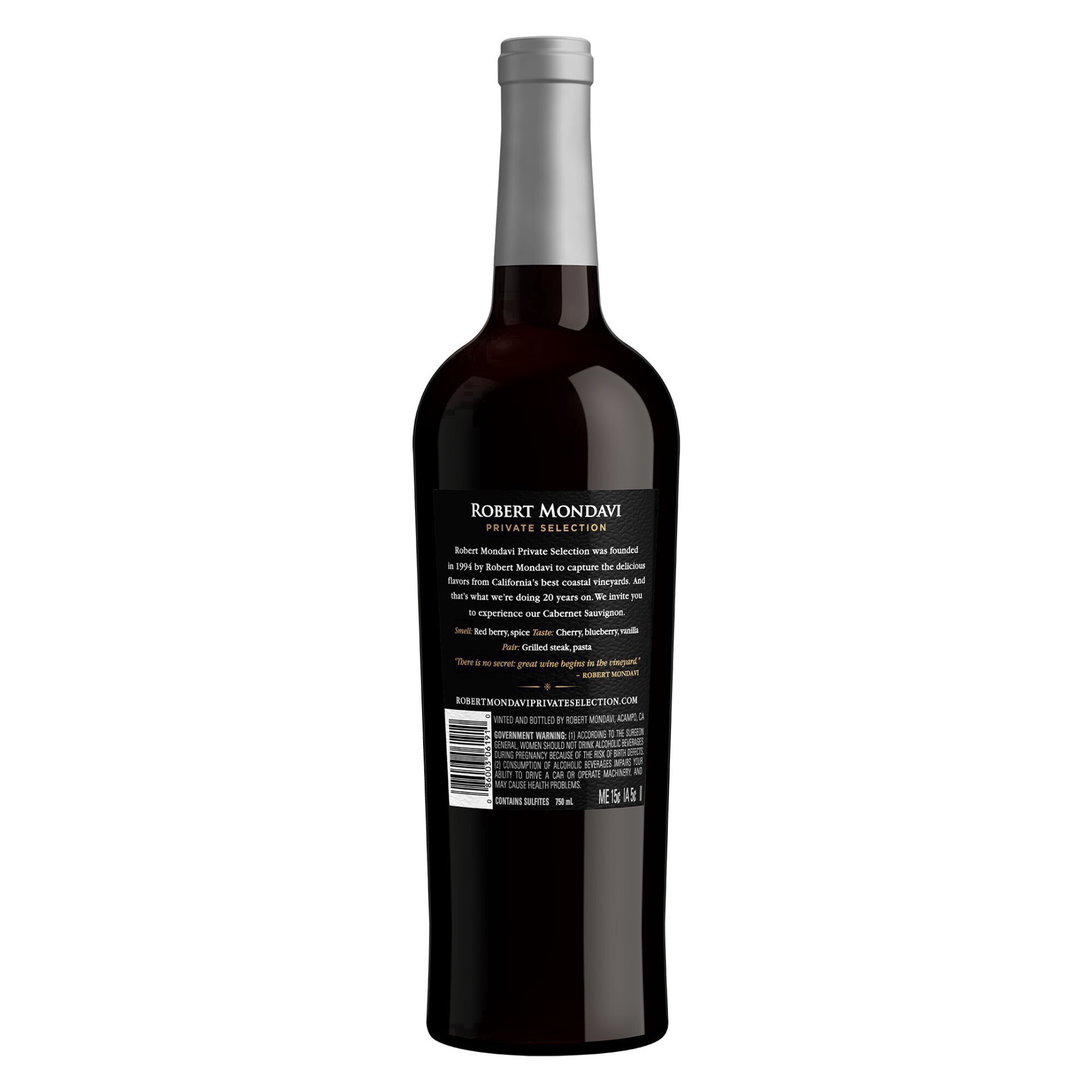 slide 8 of 27, Robert Mondavi Private Selection Cabernet Sauvignon Red Wine, 750 ml