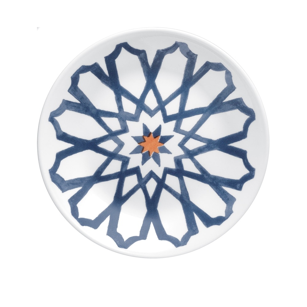 slide 1 of 1, Corelle Signature Amalfi Azul Plate - White/Blue, 6.75 in