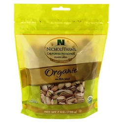 Nichols Farms Organic Roasted Pistachios with Sea Salt
