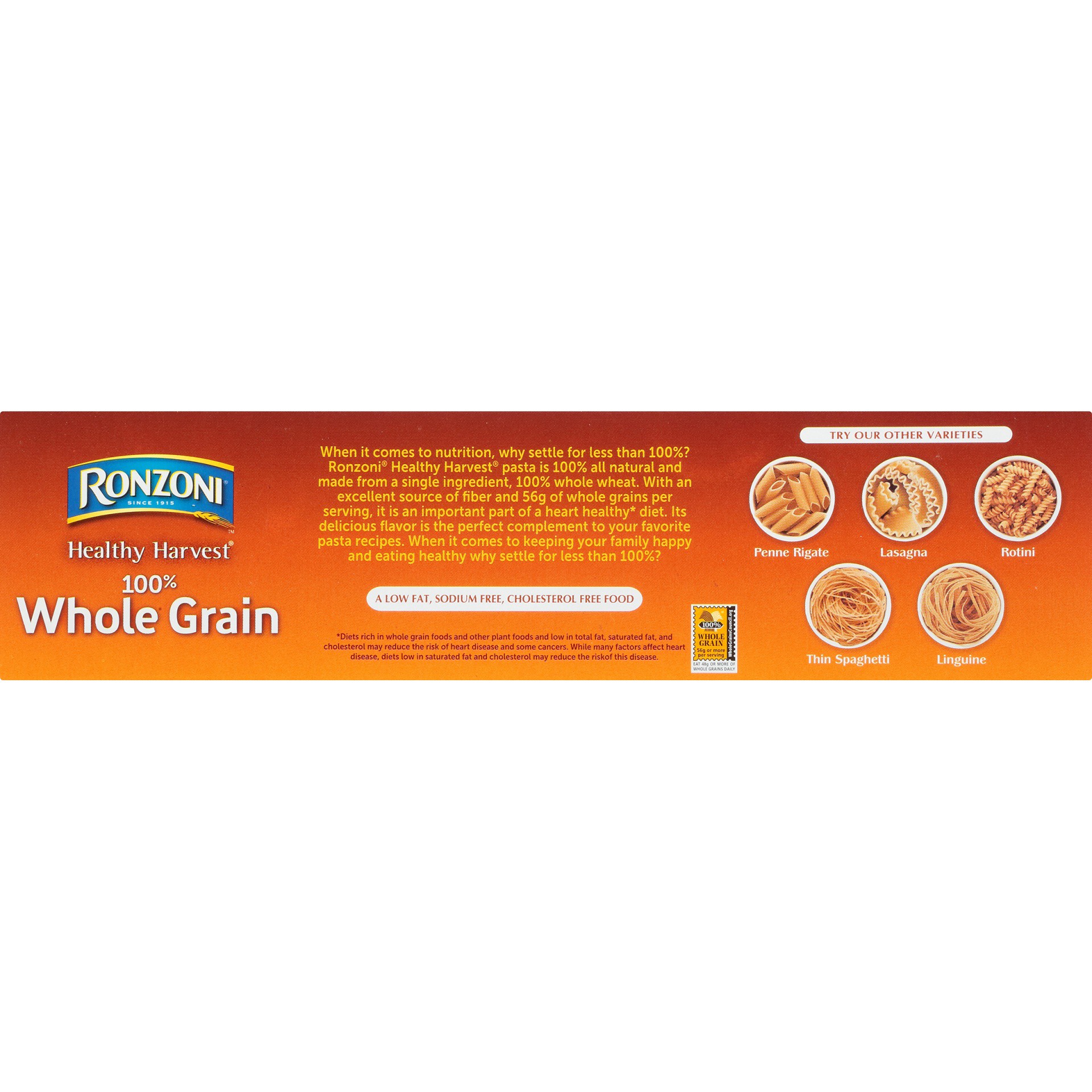 slide 6 of 8, Ronzoni Healthy Harvest 100% Whole Grain Spaghetti Pasta, 16 oz