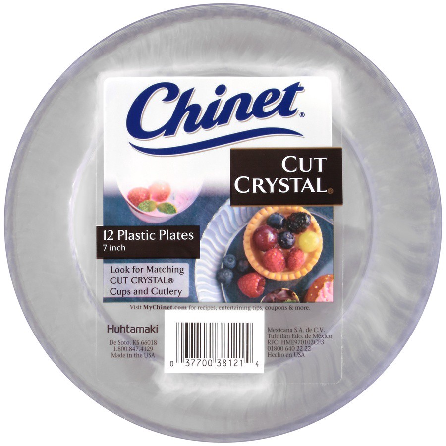 slide 1 of 7, Chinet 7 inch Plastic Plates, 12 ct