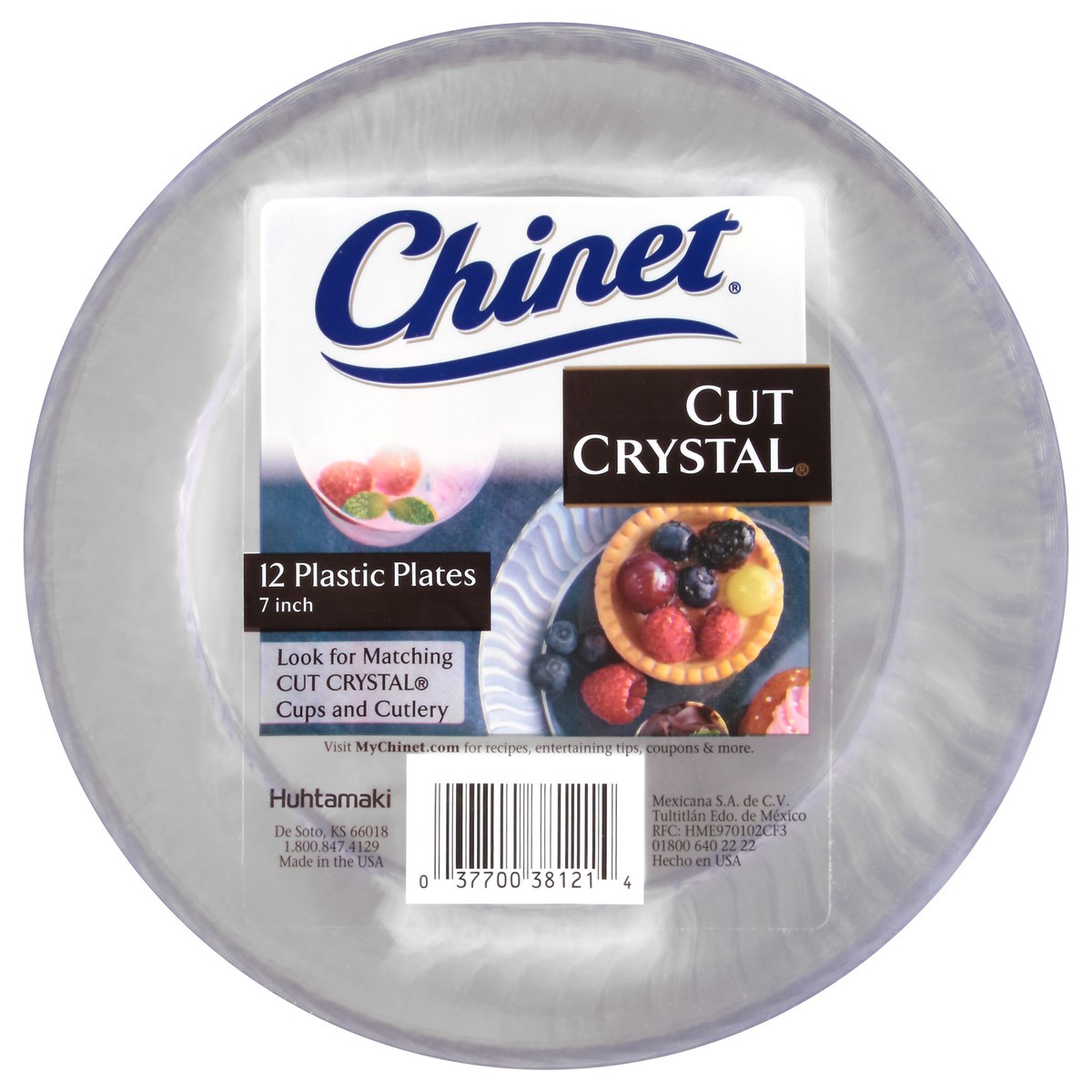 slide 6 of 7, Chinet 7 inch Plastic Plates, 12 ct