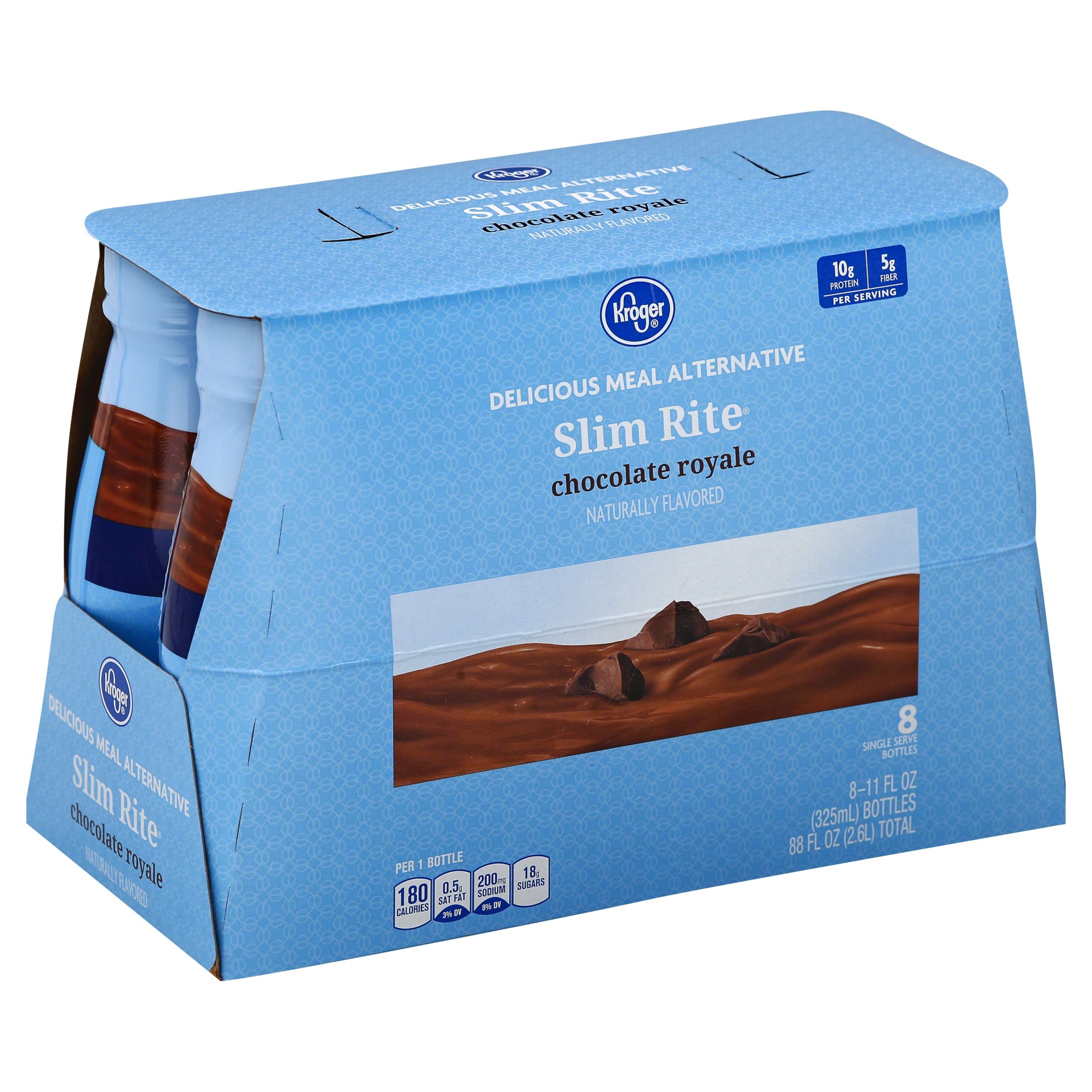 slide 1 of 1, Kroger Slim Rite Chocolate Royale Meal Alternative Beverage, 8 ct; 11 oz