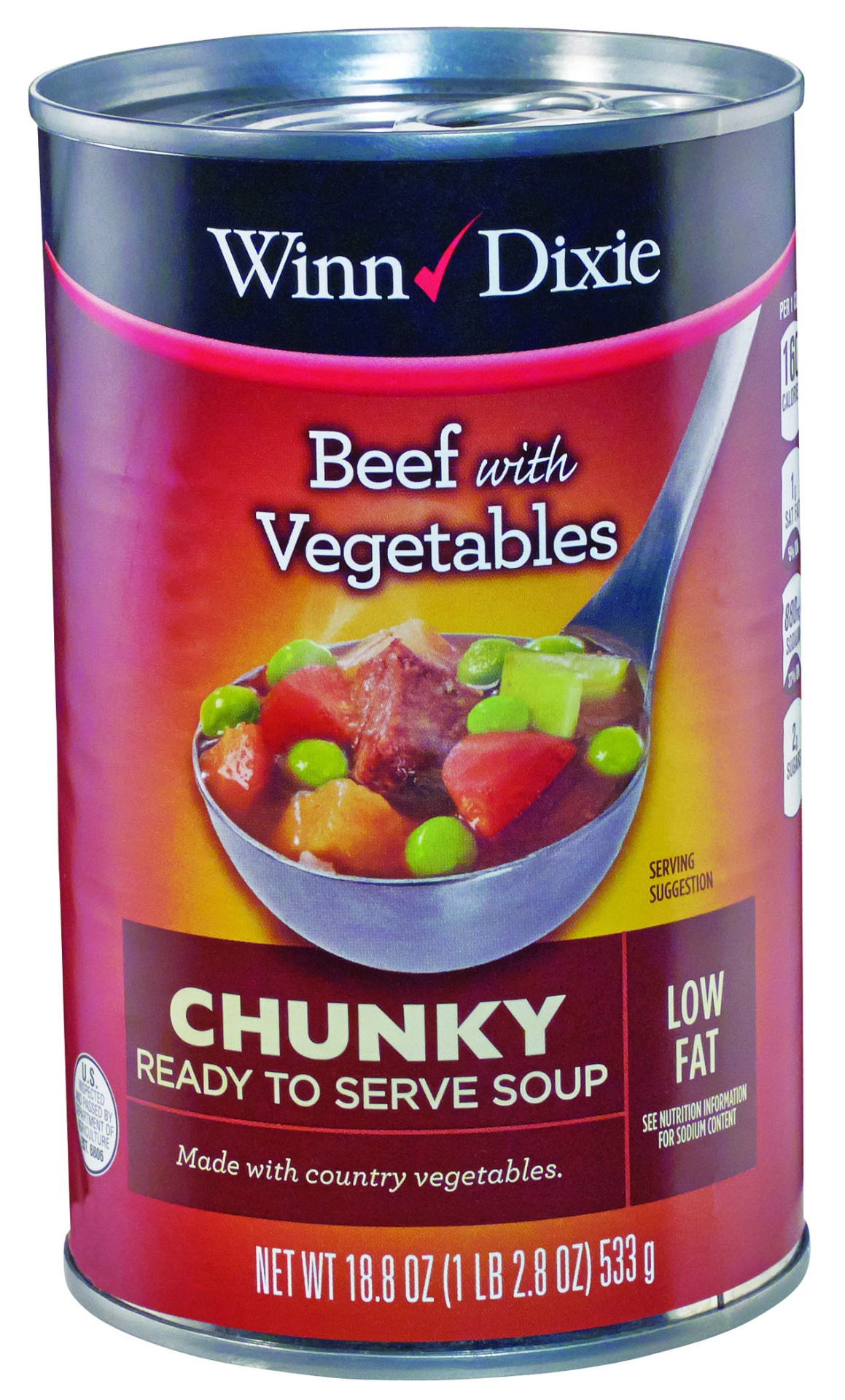 slide 1 of 1, Winn-Dixie Chunky Beef Soup, 18.8 oz