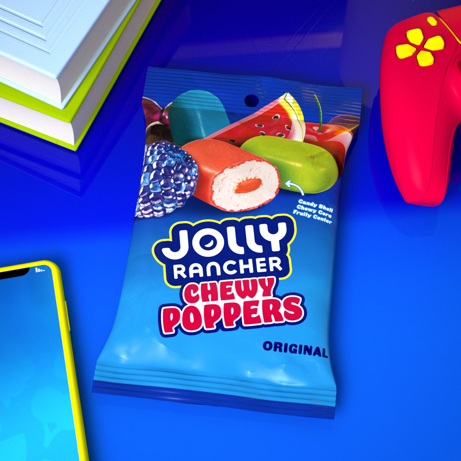 slide 8 of 9, JOLLY RANCHER Chewy Poppers Original Fruit Flavored Candy Bag, 6.2 oz, 6.2 oz