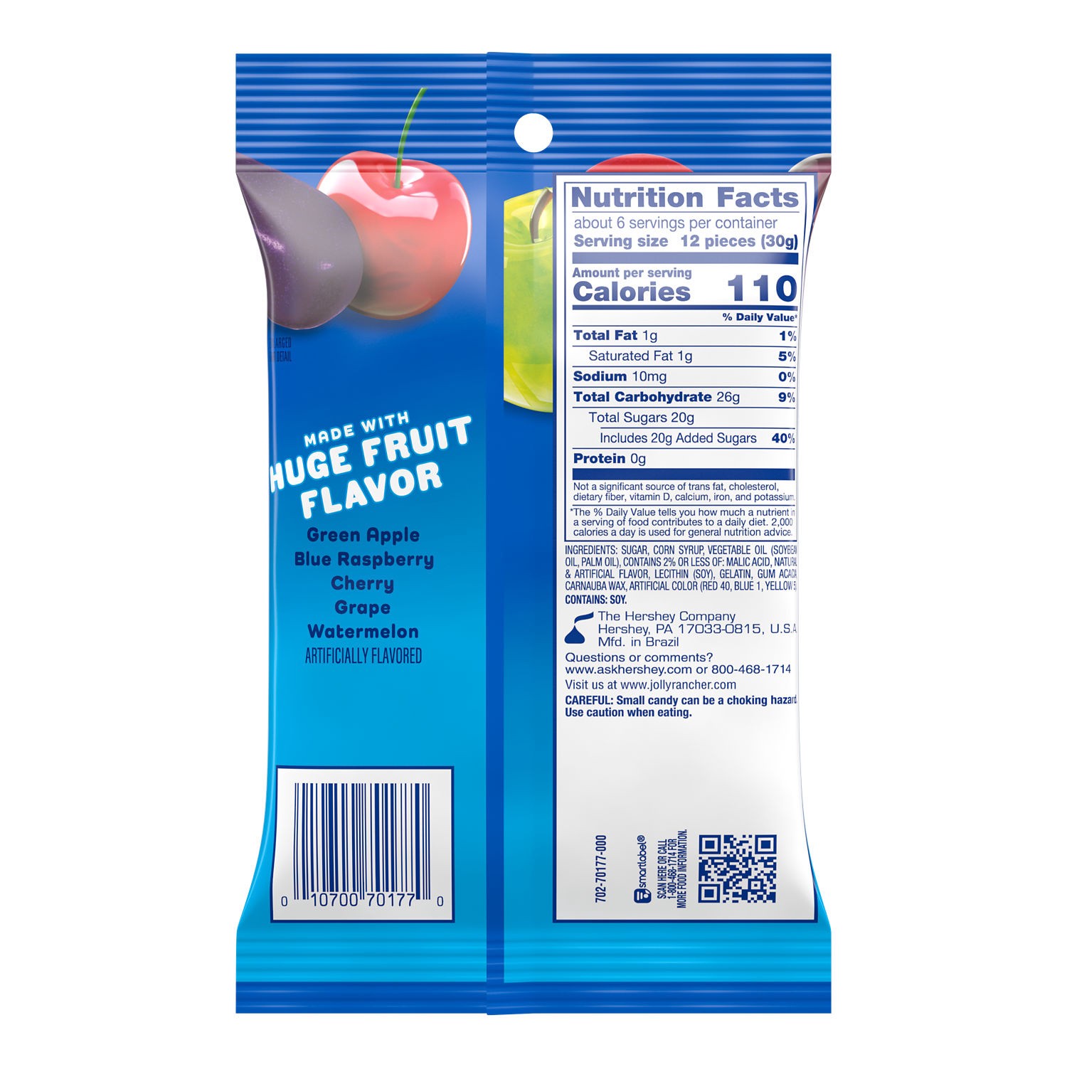 slide 6 of 9, JOLLY RANCHER Chewy Poppers Original Fruit Flavored Candy Bag, 6.2 oz, 6.2 oz