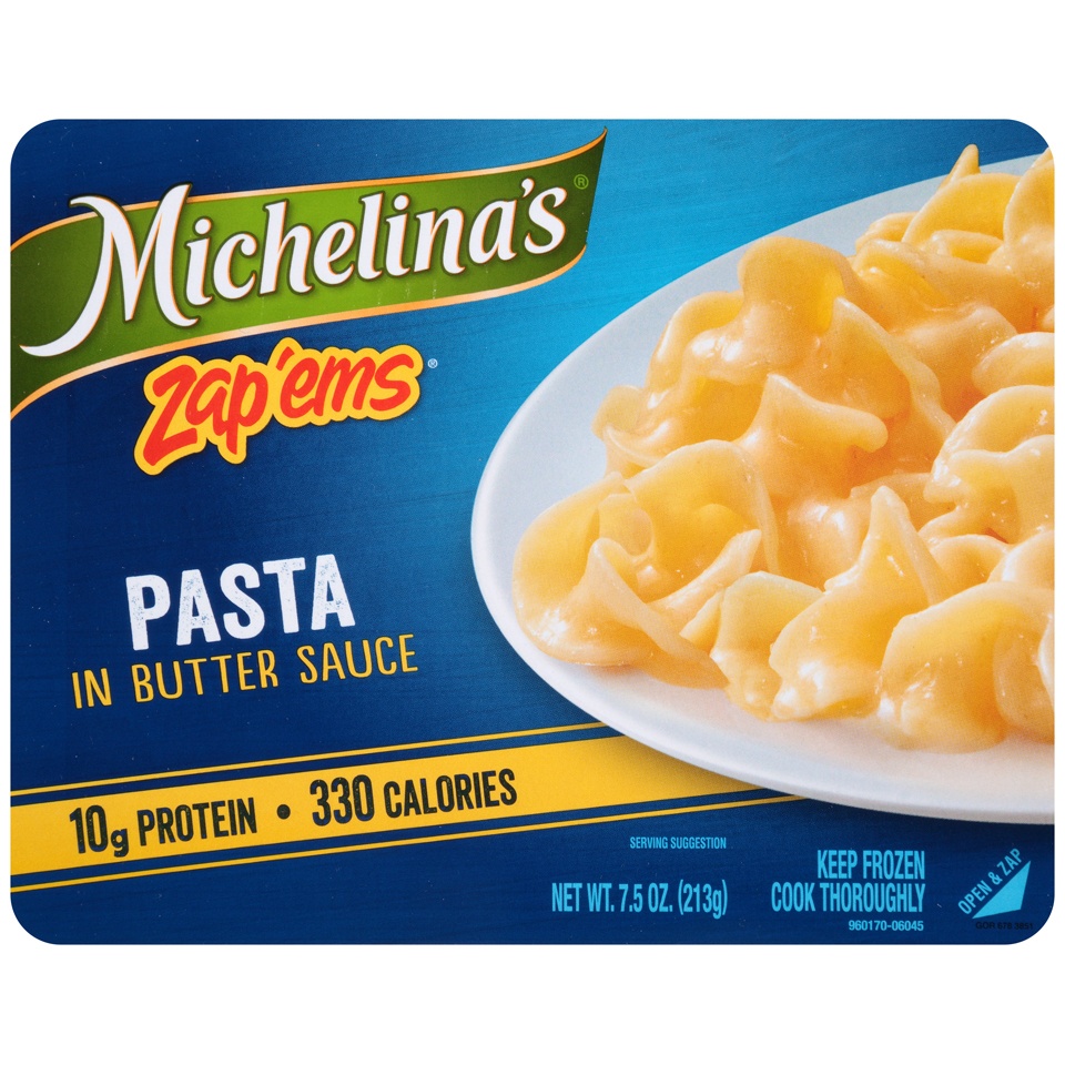 slide 1 of 1, Michelina's Zap-Ems Pasta In Butter Sauce, 7.5 oz