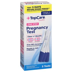 TopCare Health One Step Pregnancy Test 3 ea