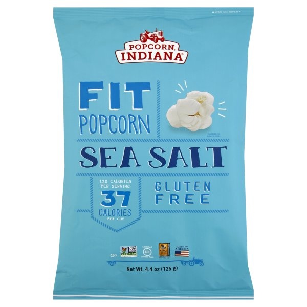 slide 1 of 1, Popcorn, Indiana Fit Popcorn, Sea Salt, 4.4 oz