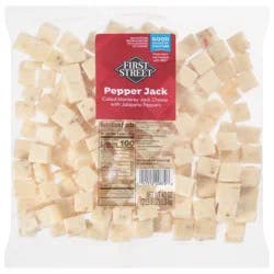 First Street Cubed Pepper Jack Cheese