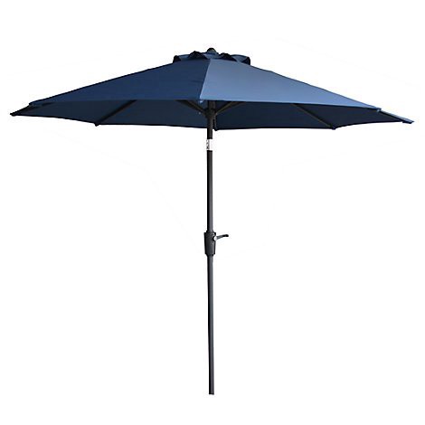 slide 1 of 1, Ssel 9ft Mrkt Umbrella Navy - EA, 9 ft