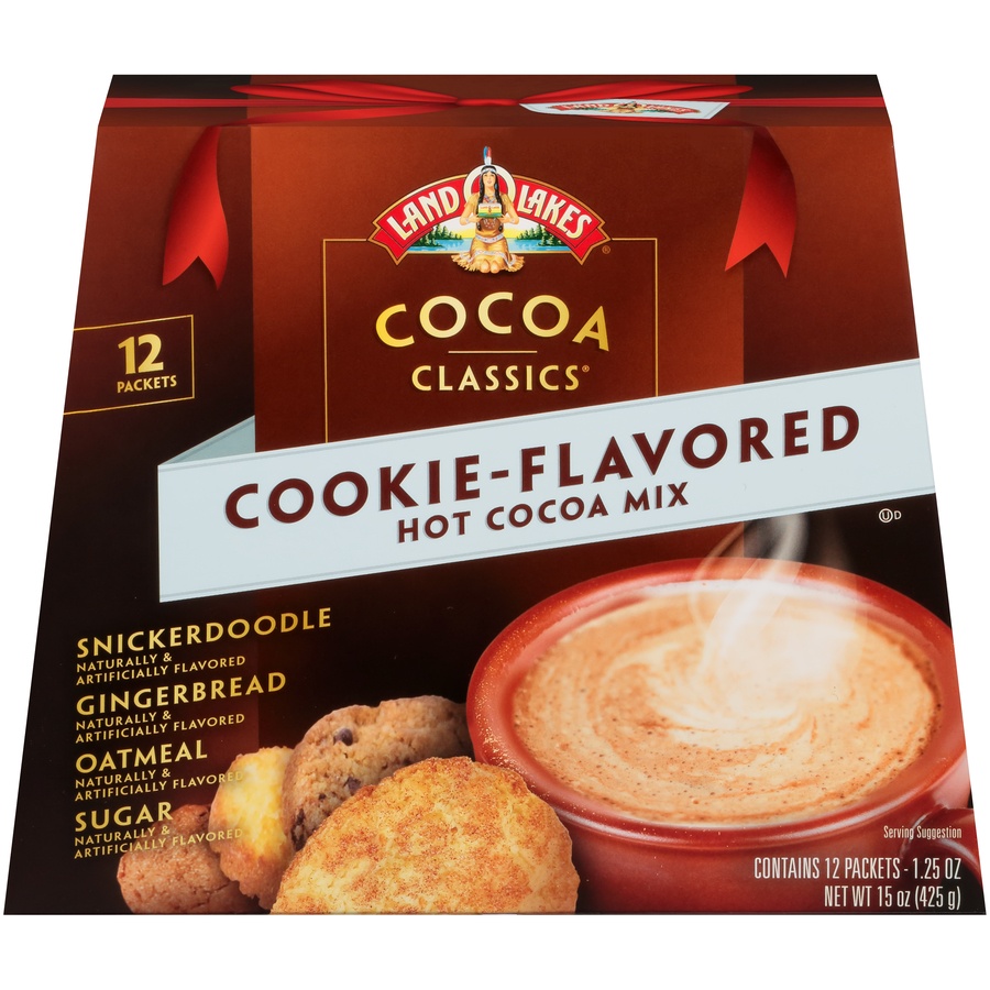 slide 1 of 8, Land O'Lakes Cocoa Classics Cookie Flavored Hot Cocoa Mix Variety Pack, 12 ct; 1.25 oz