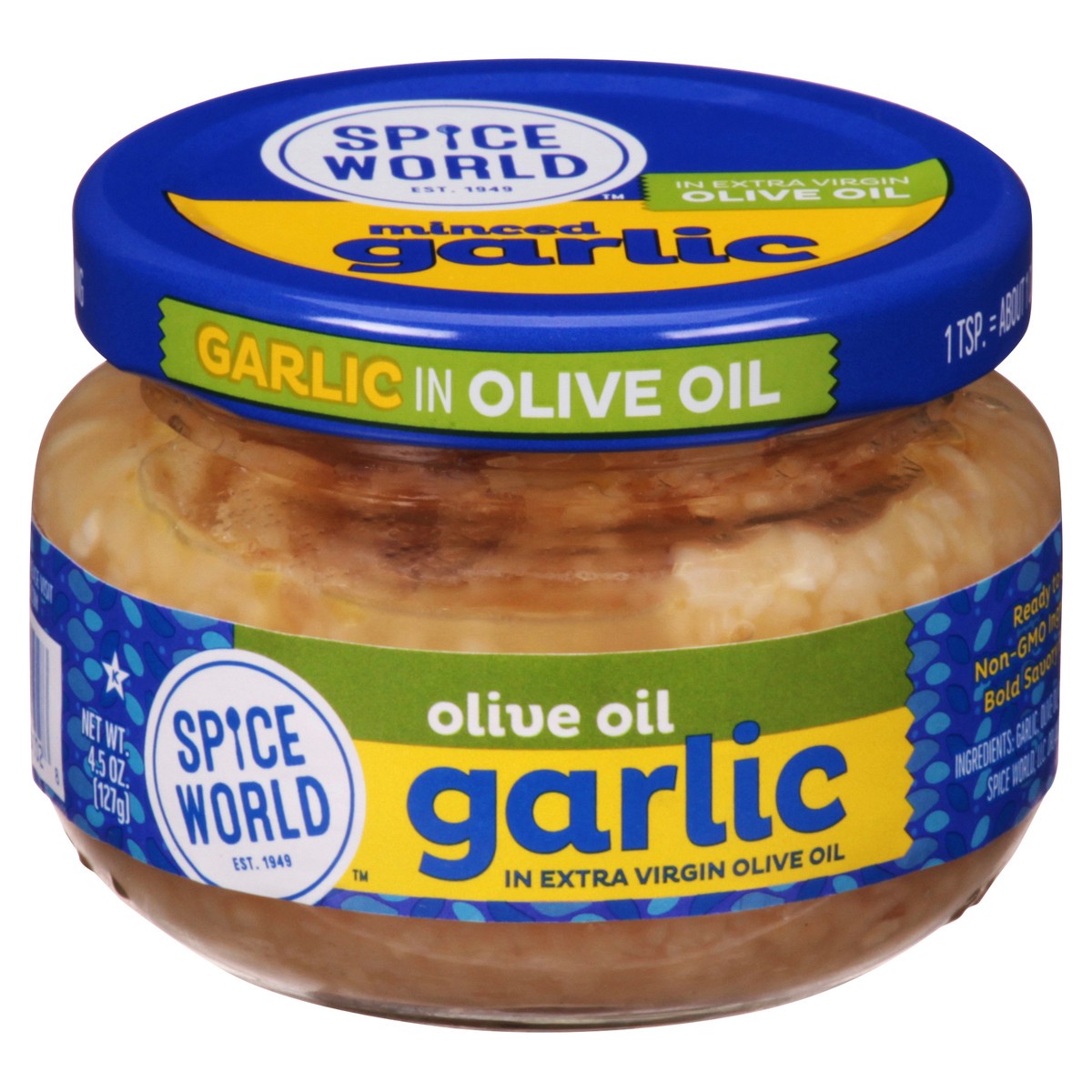 slide 9 of 13, Spice World Minced Olive Oil Garlic 4.5 oz, 4.5 oz