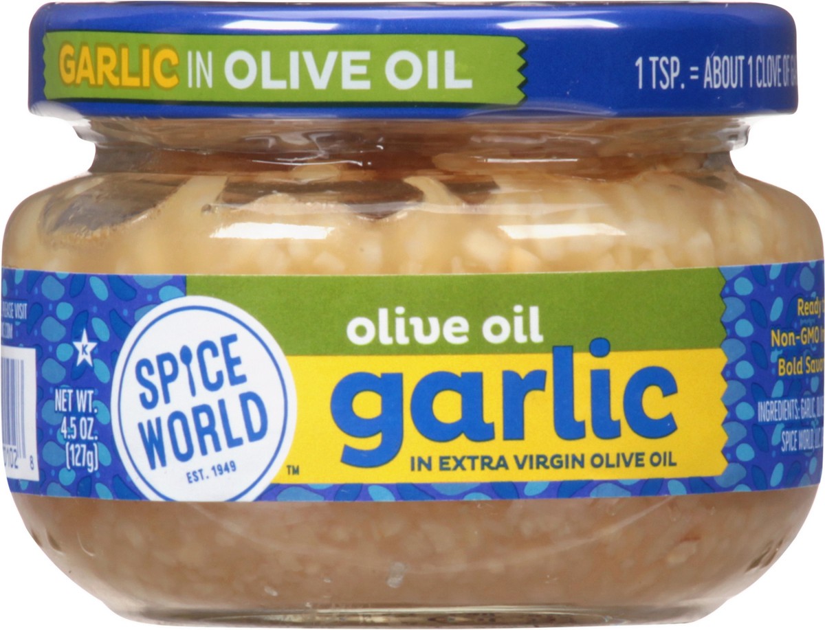 slide 1 of 13, Spice World Minced Olive Oil Garlic 4.5 oz, 4.5 oz