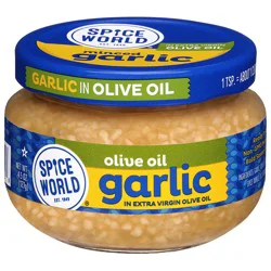 Spice World Minced Garlic in Extra Virgin Olive Oil 4.5 oz
