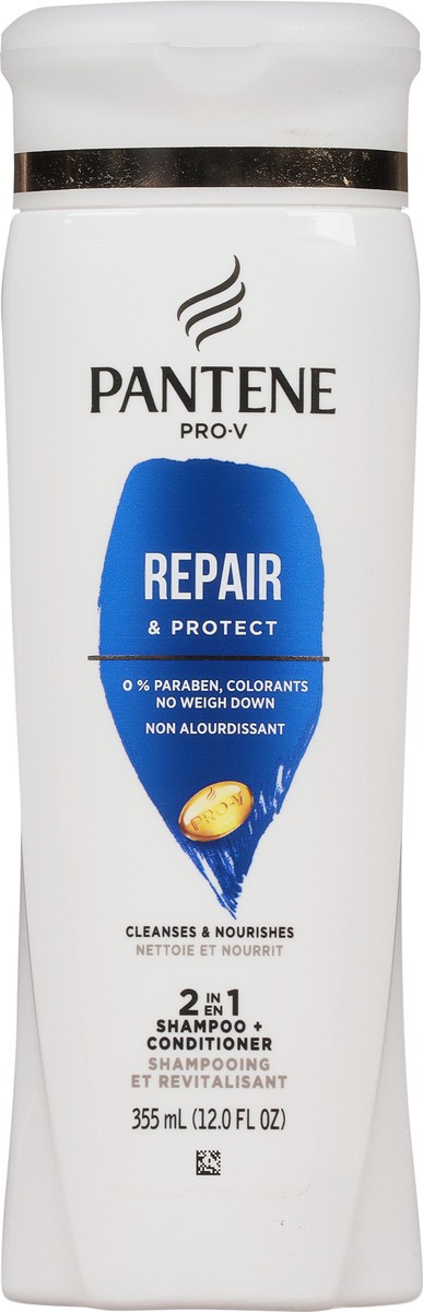 slide 6 of 9, Pantene Repair & Protect 2-in-1 Shampoo & Conditioner 12.0oz, 12 fl oz
