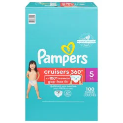 Pampers Cruisers Size 5 360 Degrees Diapers 100 ea