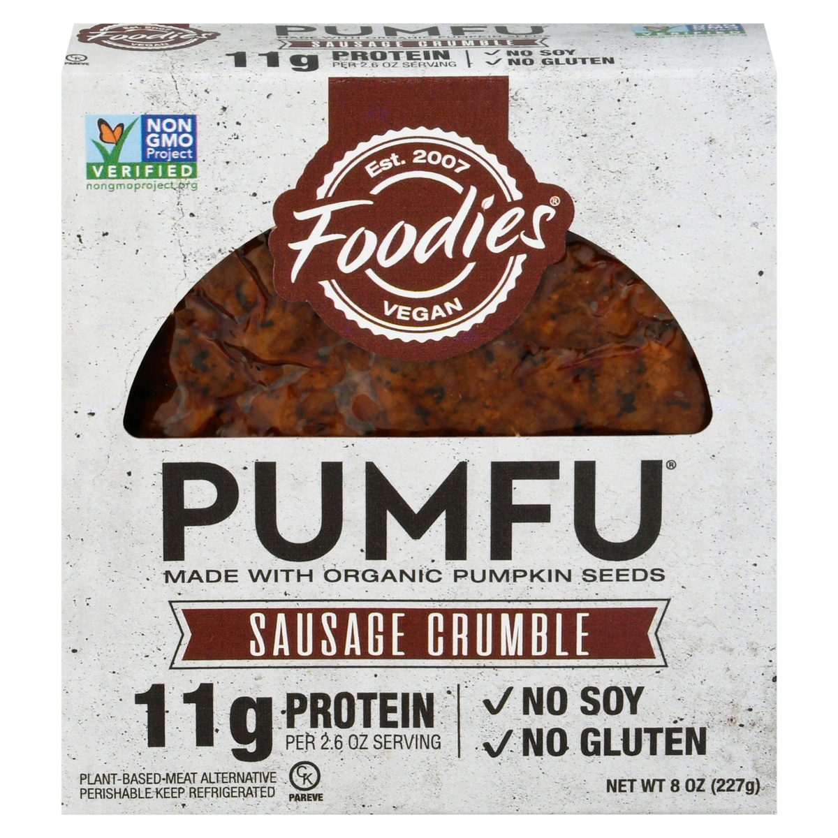 Foodies Vegan Sausage Crumble Pumfu 8 oz 8 oz Shipt