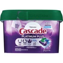 Cascade Platinum Plus Dishwasher Pods, Dishwasher Detergent, Dish Detergent Soap, Fresh, 26 Count