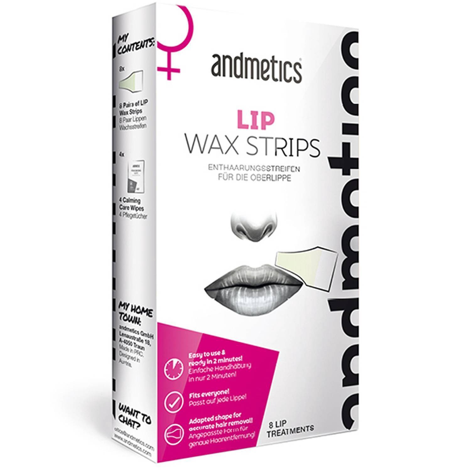 slide 1 of 5, andmetics Lip Wax Strips for Women - 1.59oz, 1 ct