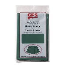 slide 1 of 1, GFS Round Green Plastic Tablecover, 1 ct