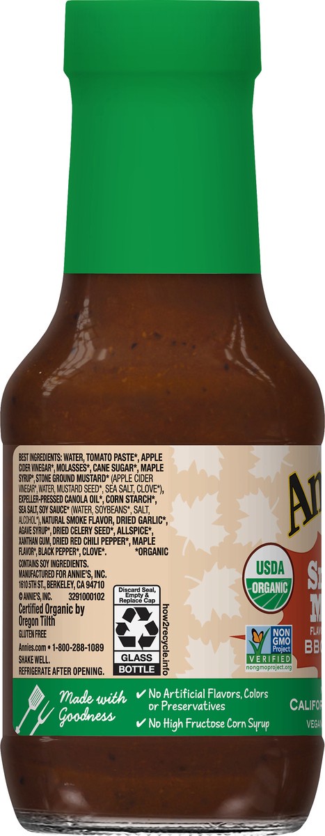 slide 7 of 9, Annie's Smoky Maple Flavored BBQ Sauce 12 oz, 12 oz