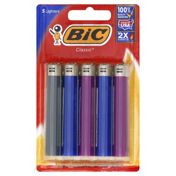 slide 1 of 1, BIC Classic Lighters, 5 ct