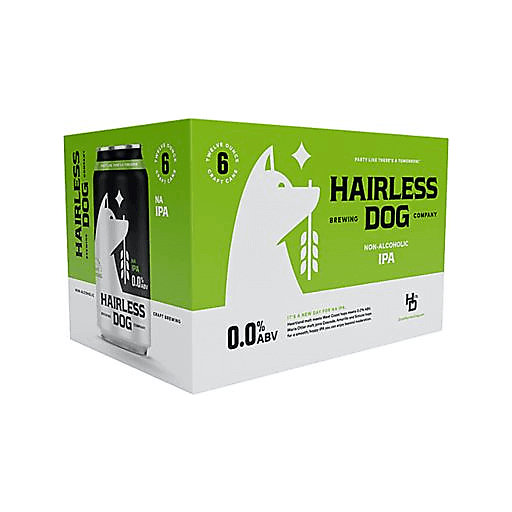 slide 1 of 1, Hairless Dog Brewing Co. Hairless Dog Brewing IPA Non-Alcoholic, 6 ct; 12 oz