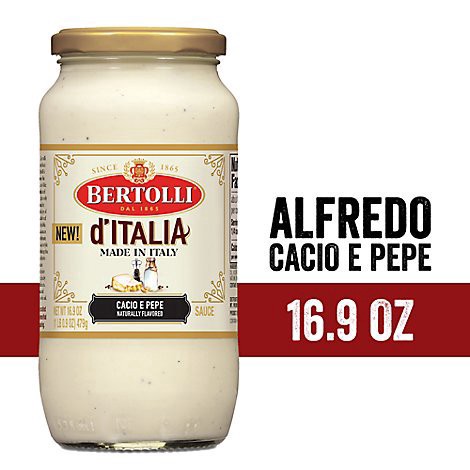 slide 1 of 1, Bertolli Cacio e Pepe Alfredo Sauce - 16.9 Oz, 16.9 fl oz