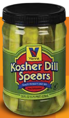 slide 1 of 1, Vienna Kosher Dill Pickles, 28 oz