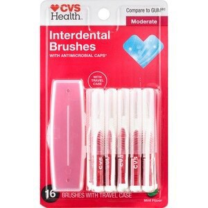 slide 1 of 1, CVS Health Moderate Interdental Brushes, 16 Ct, 1 ct