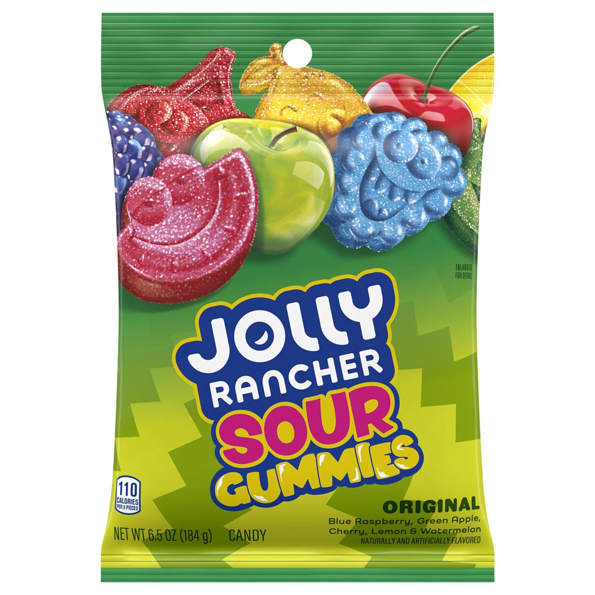 slide 1 of 1, JOLLY RANCHER Gummies Sours Assorted Fruit Flavored Candy Bag, 6.5 oz, 6.5 oz