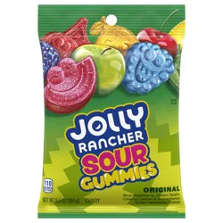 JOLLY RANCHER Gummies Sours Assorted Fruit Flavored Candy Bag, 6.5 oz