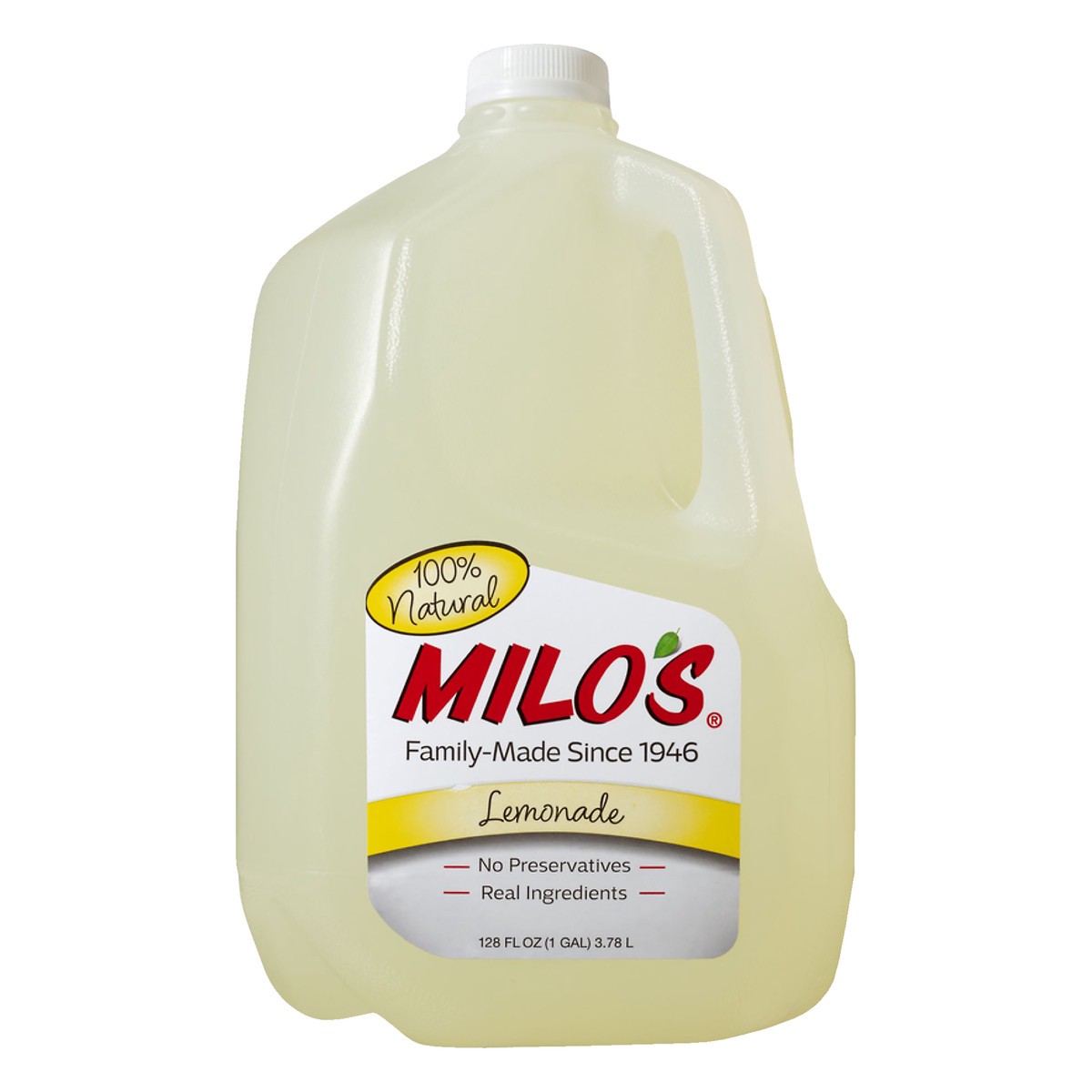 slide 3 of 8, Milo's Lemonade, 128 oz