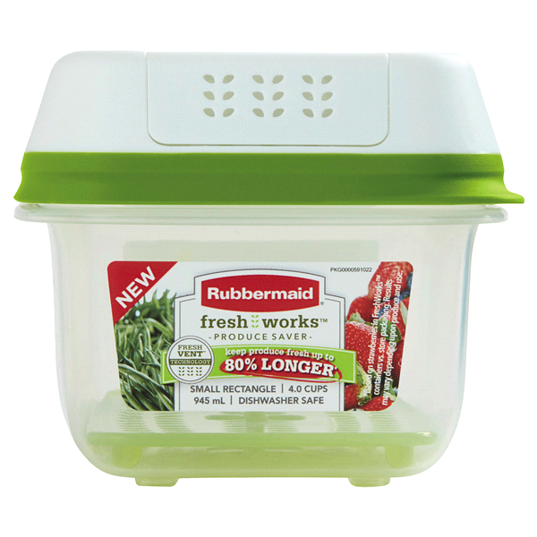 slide 1 of 4, Rubbermaid Food Storage Container Green, 4 cup