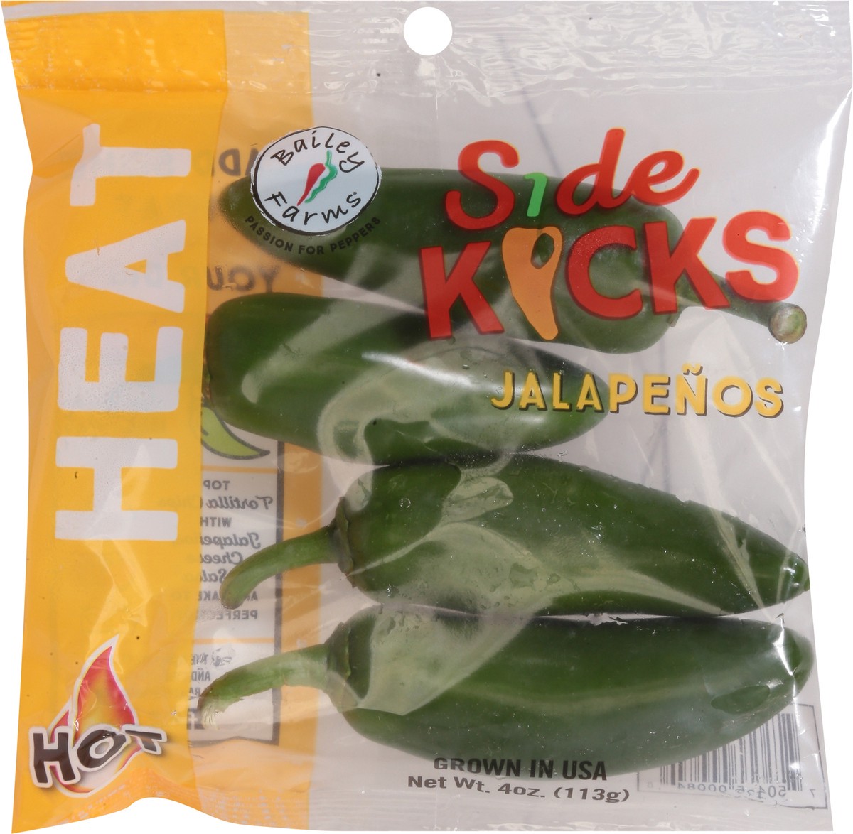 slide 2 of 9, Bailey Farms Side Kicks Hot Jalapenos 4 oz, 4 oz