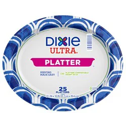 Dixie Ultra 10X12.5 Inch Paper Platters, 25 Count
