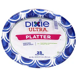 Dixie Ultra 10X12.5 Inch Paper Platters, 25 Count